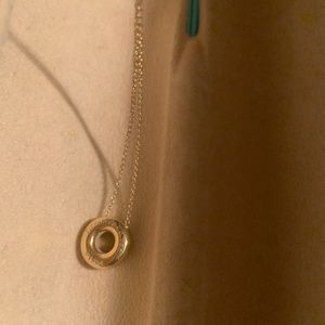 18k solid Tiffany necklace with diamonds